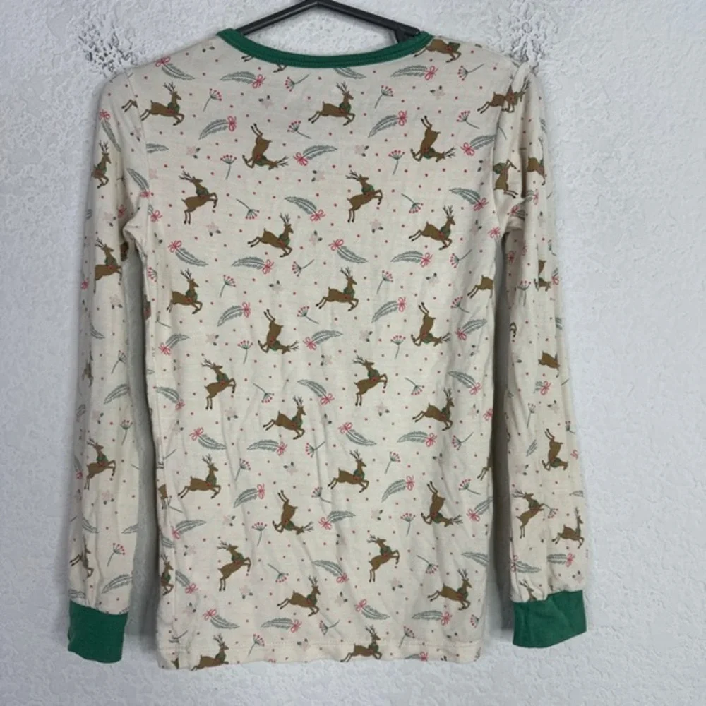 Magnetic Me Pajama Top Unisex Size 5Y Reindeer Print Long Sleeve Modal Christmas